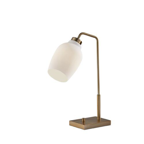 Adesso® Clara Antique Brass Desk Lamp-0