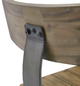 Olliix by INK+IVY Lancaster Oak/Silver Bar Stool with Back-2