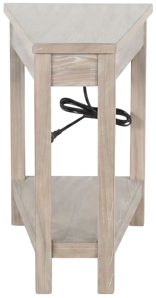 Sunny Designs™ Wheat Chairside Table with Power Strip-2
