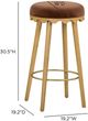 TOV Furniture Oodle Bronze/Natural Bar Stool-2