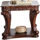 Furniture of America® Walworth Dark Oak Glass Insert End Table-0