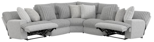 Catnapper® Abraxas 5-Piece Moonstruck 41" Curved Manual Reclining Sectional