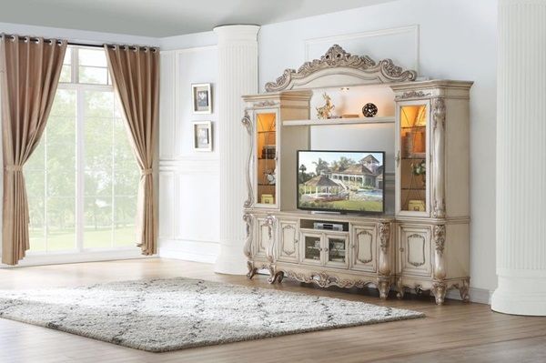 ACME Furniture Gorsedd Golden Ivory Entertainment Center-1