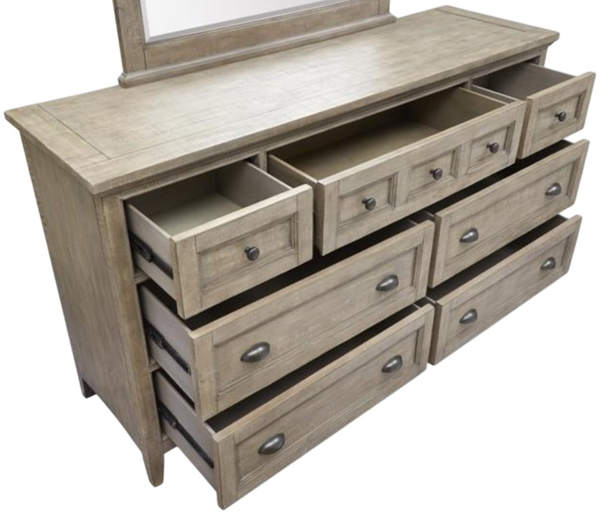 Paxton Place Dovetail Grey Dresser - Thumbnail 4