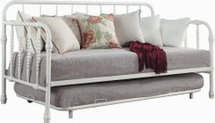 Coaster® Marina White Twin Metal Youth Bed with Trundle