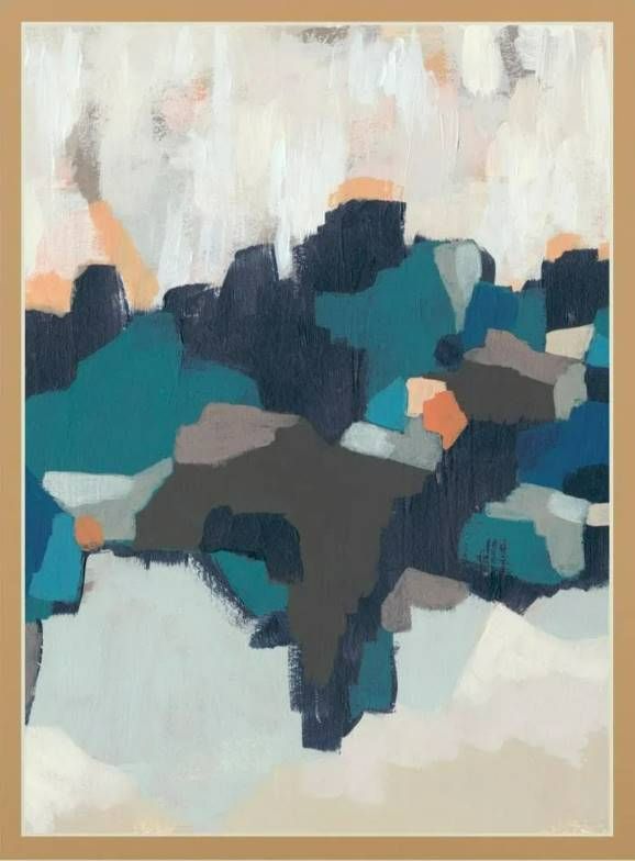 Classy Art Mosaic Mesa I by June Erica Vess Mirrored Frame Wall Art-1