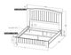 International Furniture Direct Pueblo Weathered White King Platform Bed Footboard with Rails-3