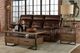 Homelegance® Sedley Walnut Cocktail Table with Black Metal Framework -1