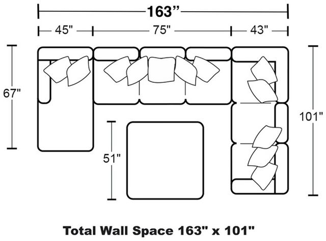 Jackson Furniture Denali 4-Piece Steel Left Side Facing U-Shape Sectional-5