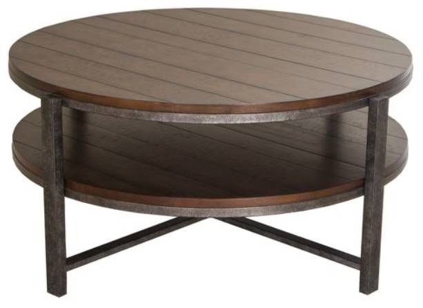 Liberty Furniture Breckinridge Mahogany Spice/Pewter Round Cocktail Table-2
