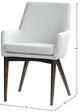 LH Home Fritz Dark Grey/Ivory Dining Arm Chair-2