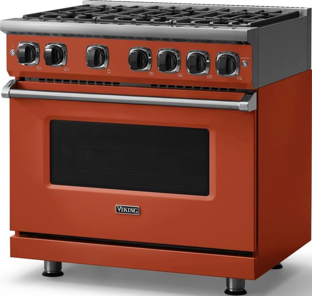 Viking® 7 Series 36" Spiced Cider Pro Style Liquid Propane Gas Range-3