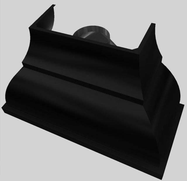 Vent-A-Hood® Designer Series 54" Black Wall Mounted Range Hood-1