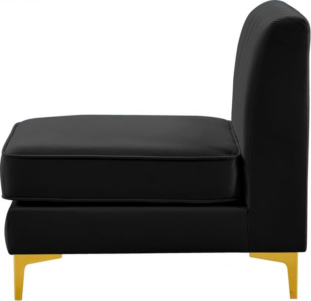 Meridian Furniture Alina Black Velvet Armless Chair-3