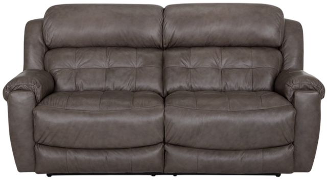 Franklin™ Corwin Dakota Gray Leather Dual Seat Power Reclining Sofa-0