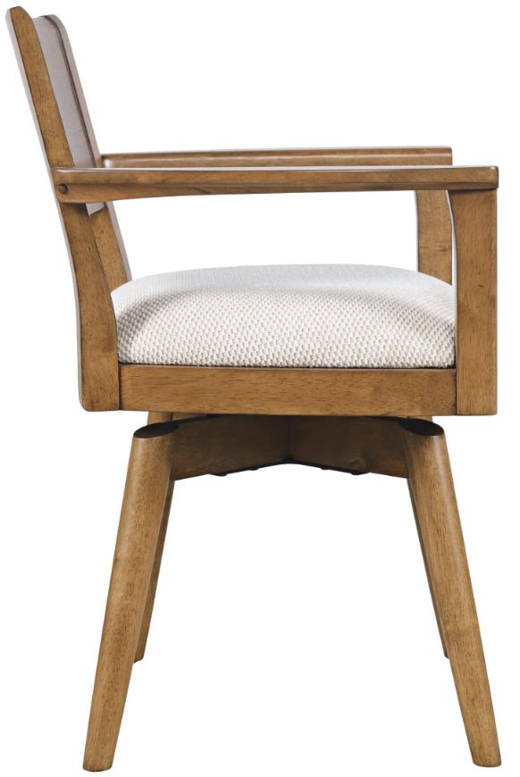 Jofran Inc. Axis Sable Panel Back Swivel Dining Arm Chair-3