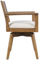 Jofran Inc. Axis Sable Panel Back Swivel Dining Arm Chair-3