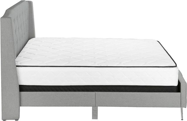Monarch Specialties Inc. Grey Linen Queen Bed-2