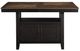 Steve Silver Co. Bermuda Black/Dark Brown Storage Counter Table with Leaf-2