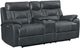 Elements International Trinidad Pebble Grey Power Reclining Loveseat-0