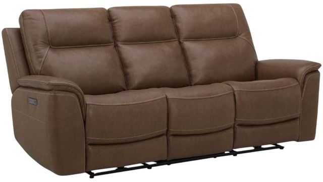 Liberty Furniture Collins York Chestnut Leather Power Reclining Sofa-0