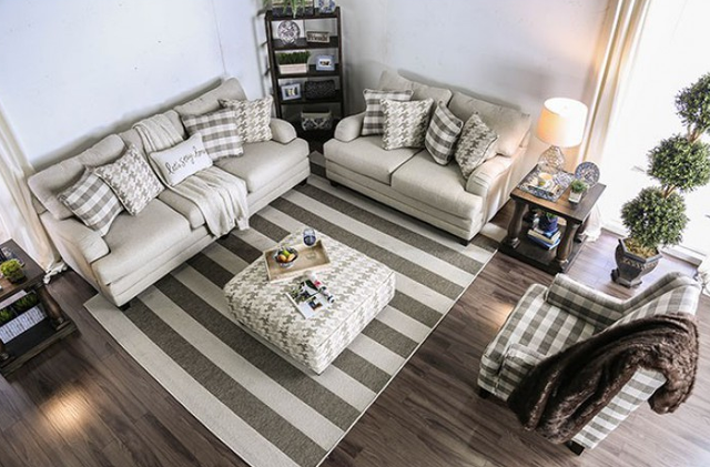 Furniture of America® Christine Light Gray Loveseat-2