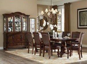 Mazin Furniture Lordsburg Brown Cherry Dining Table-3