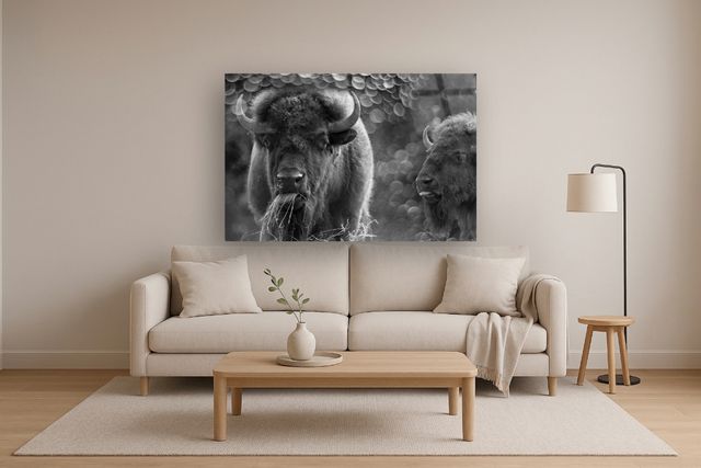 Classy Living Bison Duo Wall Art-1
