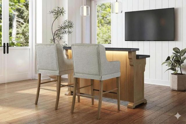 Bernards Tarrington Cashew Bar with Cement Top-1