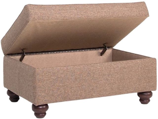Smith Brothers Customizable 900 Storage Ottoman with Turned Leg-1