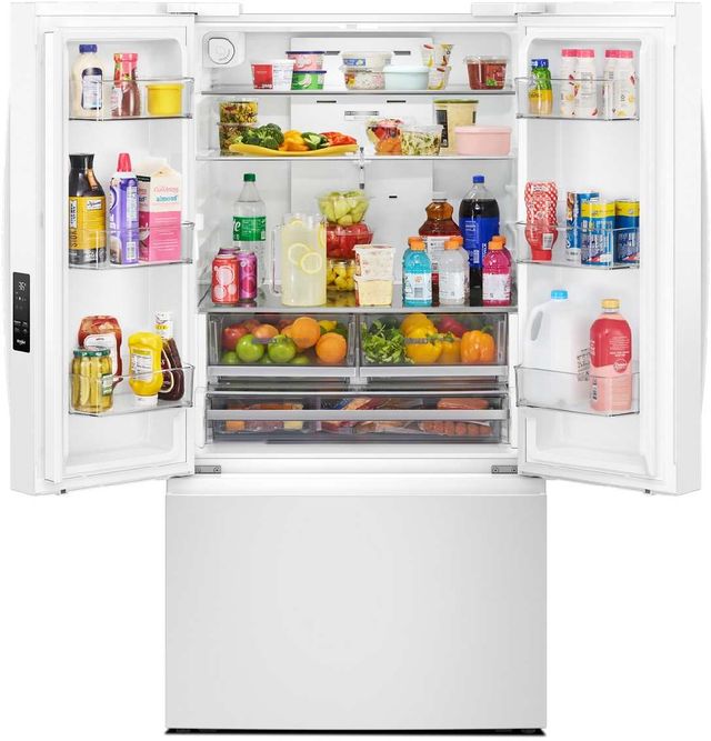 Whirlpool® 36" 30.5 Cu. Ft. White French Door Refrigerator with Internal Water Dispenser-3