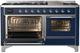 Ilve® Majestic III 60" Midnight Blue Pro Style Dual Fuel Liquid Propane Range with Triple Glass Door and Chrome Trim-2