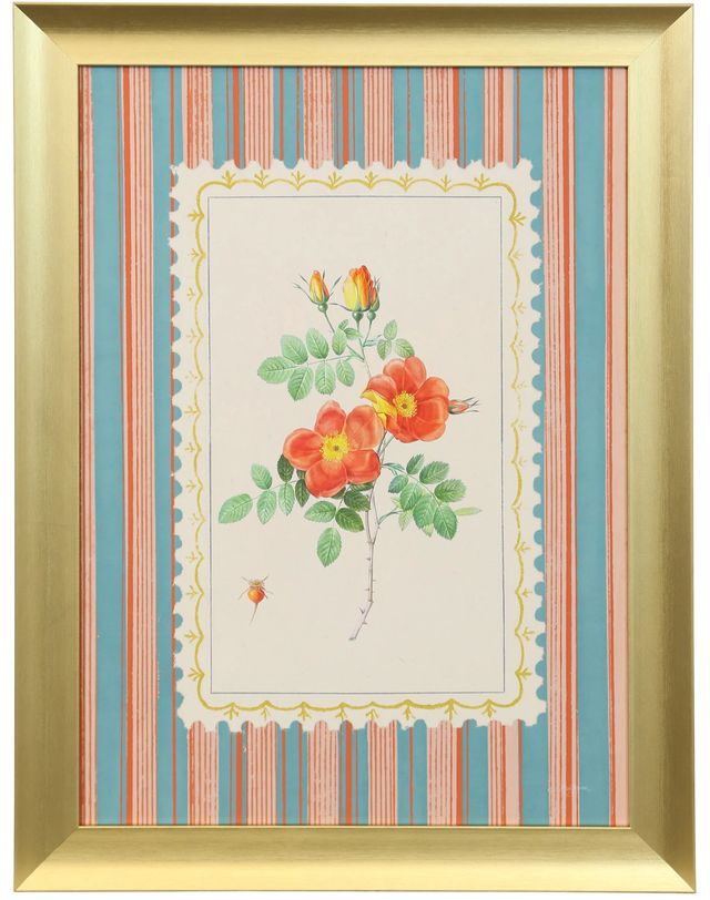 Stylecraft Tamara Day Vintage Striped Flowers IV Wall Art-0
