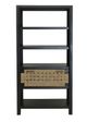 A & B Home Salvador Black/Light Brown 4-Tier Shelf-1