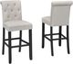 Brassex Inc. Tinga 2-Piece Beige 24'' Bar Stool Set-2