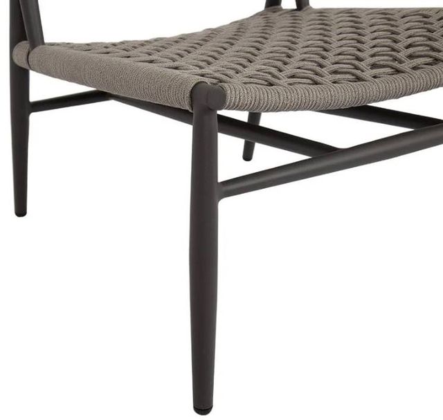 Sunset West Grigio Graphite/Stone Gray Metal/Natural Fibers Outdoor Accent Chair-4