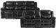 Mazin Furniture Bastrop 2 Piece Black Reclining Sofa & Loveseat Set-0