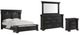 Elements International Kings Court 4-Piece Black King Storage Bedroom Set-0
