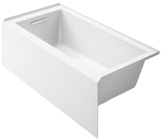 KOHLER® Underscore® White 60" x 32" Alcove Bath with Integral Apron, Integral Flange, and Left-Hand Drain-0