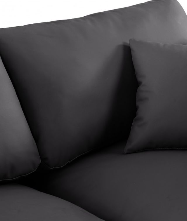 Meridian Furniture Comfy 4-Piece Black Armless Sofa-4