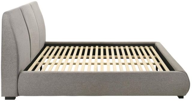 Coaster® Mokena Taupe Queen Upholstered Platform Panel Bed-3