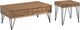 Elements International Boone 2-Piece Light Walnut Occasional Table Set-0