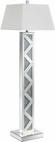Coaster® Carmen Silver Geometric Base Floor Lamp-0