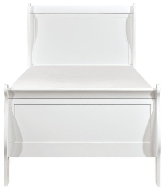 Homelegance® Mayville White Twin Sleigh Bed-2
