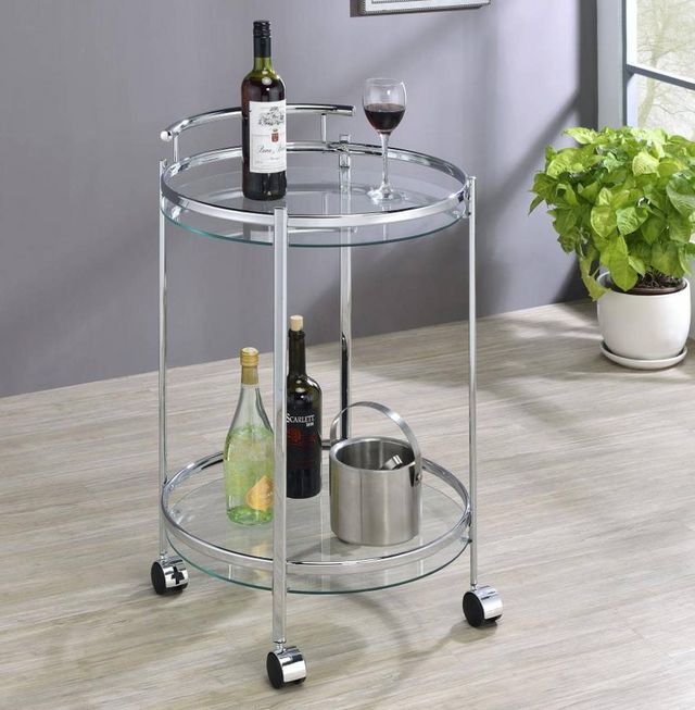 Coaster® Chrissy Chrome Bar Cart-3