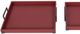 StyleCraft Norman Wyatt Home 2-Piece Red Pear Wooden Tray Set-1