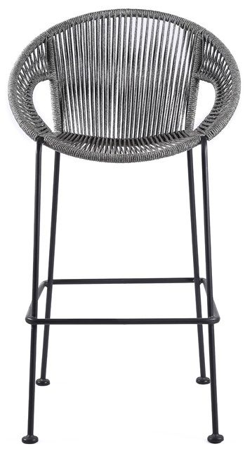Armen Living Acapulco 30" Gray Bar Stool-0