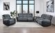 Global Furniture USA U5914 Black/Gray Reclining Sofa-2