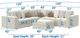 Jackson Furniture Jazzy 6-Piece Bone L-Shape Sectional with Storage Ottoman-3