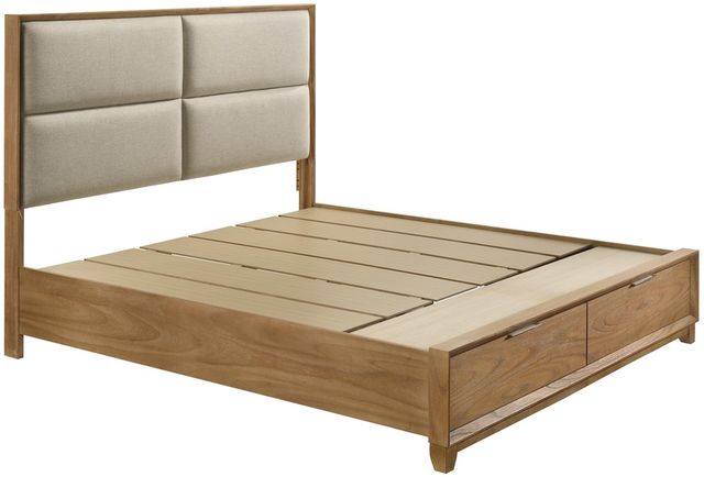Crown Mark Florian Natural King Platform Storage Bed-2